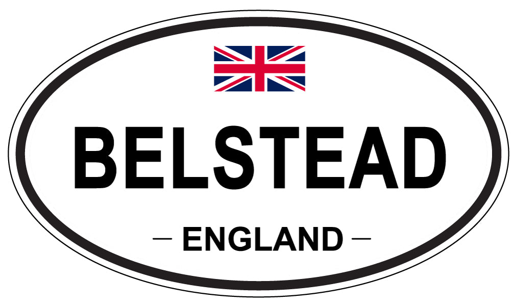 BELSTEAD, ENGLAND - Oval Sticker