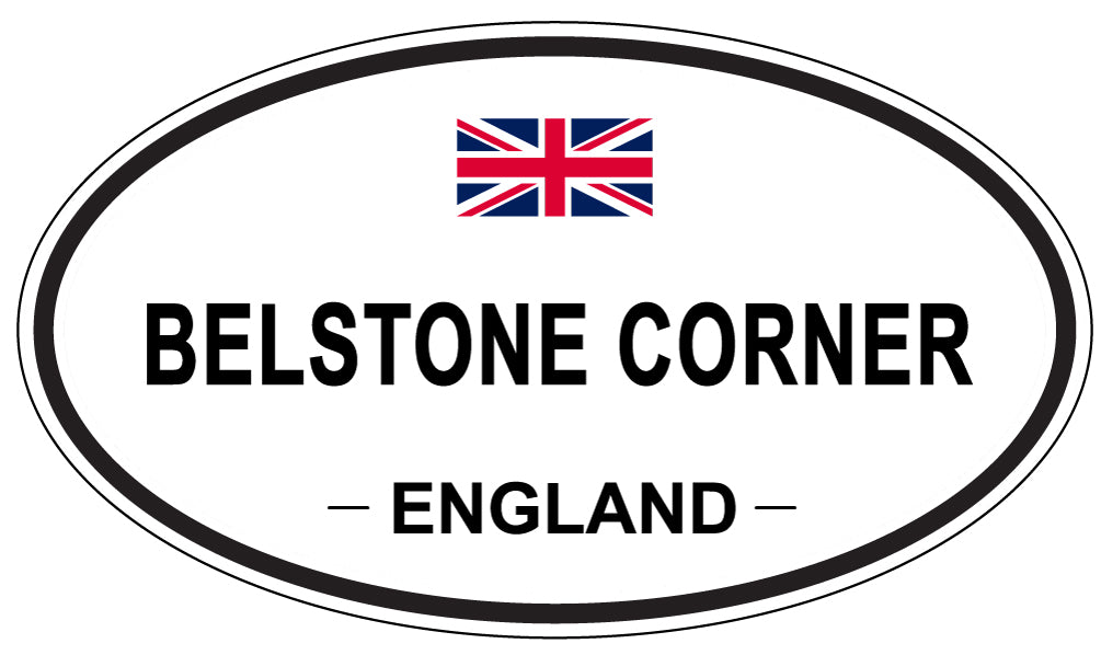 BELSTONE CORNER, ENGLAND - Oval Sticker