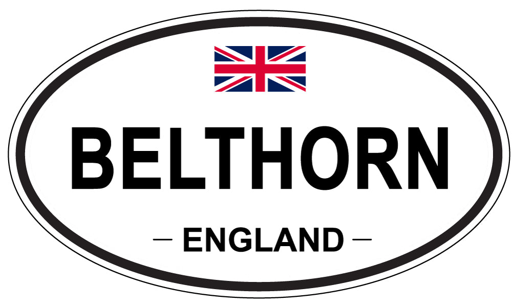 BELTHORN, ENGLAND - Oval Sticker