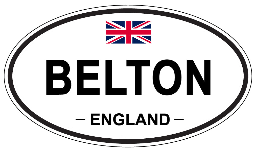 BELTON, ENGLAND - Oval Sticker