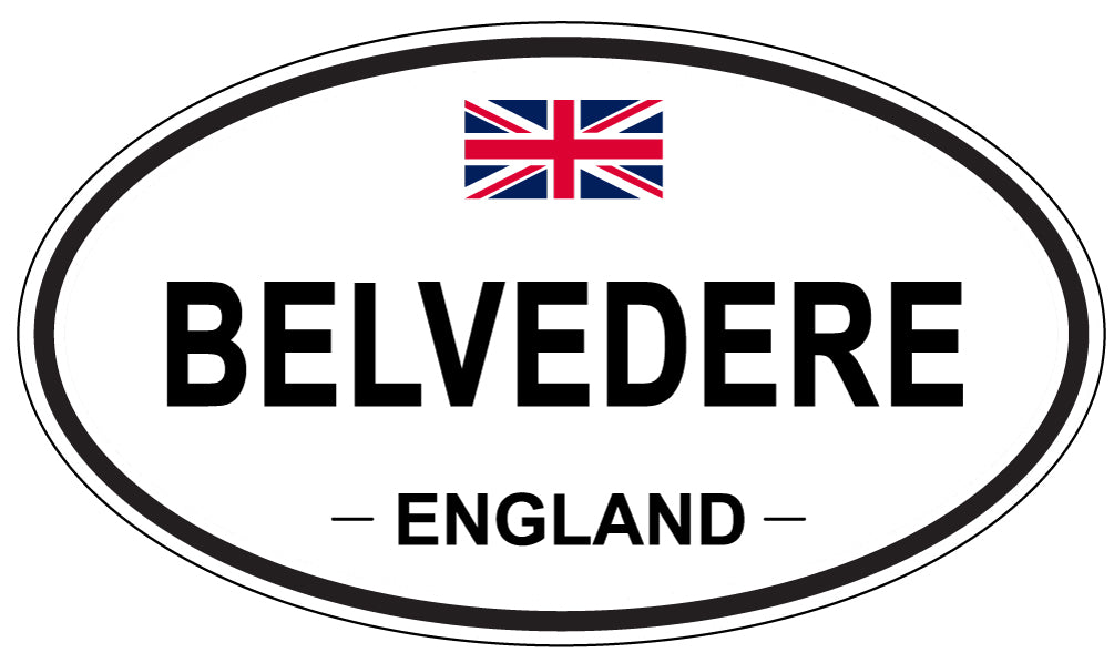 BELVEDERE, England - Oval Magnet