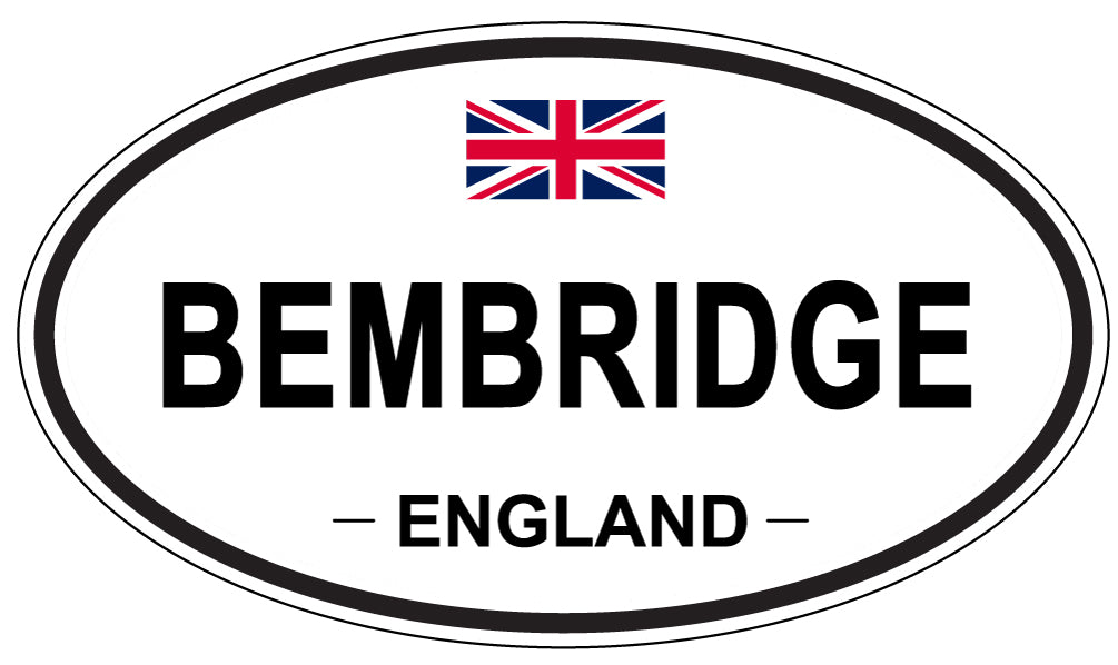 BEMBRIDGE, ENGLAND - Oval Sticker