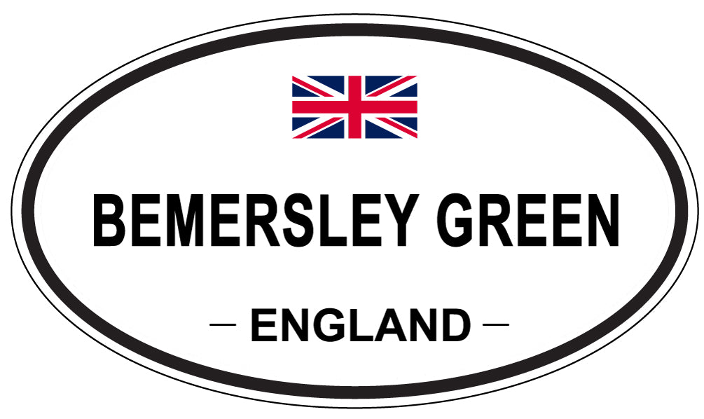 BEMERSLEY GREEN, ENGLAND - Oval Sticker