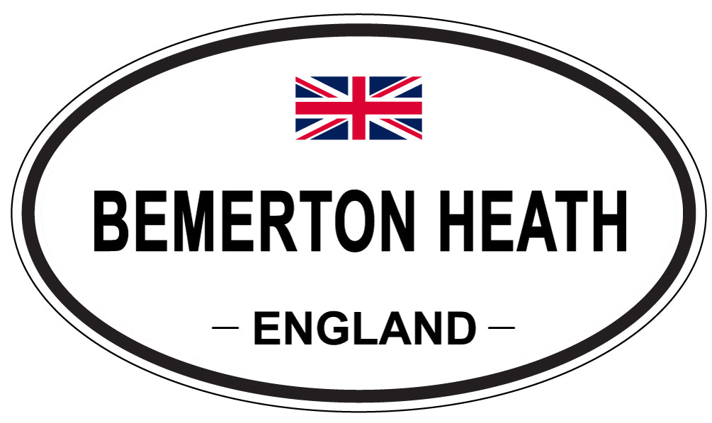 BEMERTON HEATH, ENGLAND - Oval Sticker