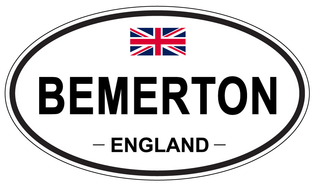 BEMERTON, ENGLAND - Oval Sticker