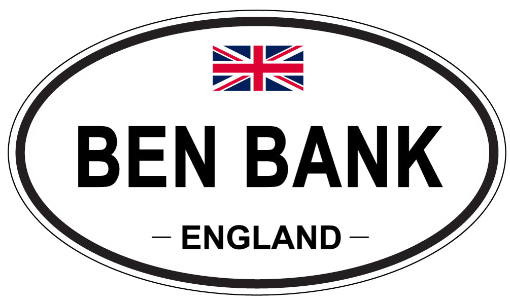 BEN BANK, ENGLAND - Oval Sticker