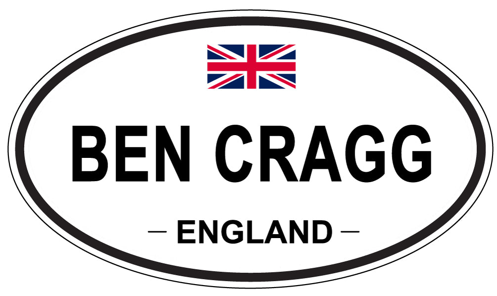 BEN CRAGG, ENGLAND - Oval Sticker