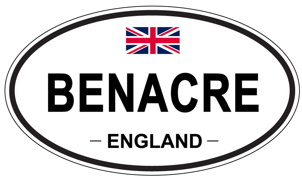 BENACRE, ENGLAND - Oval Sticker