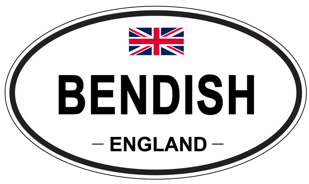 BENDISH, ENGLAND - Oval Sticker