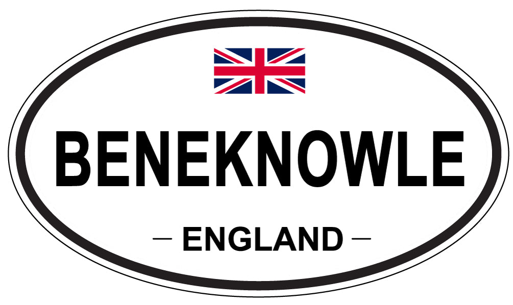 BENEKNOWLE, ENGLAND - Oval Sticker