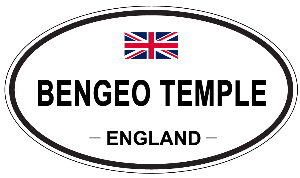 BENGEO TEMPLE, ENGLAND - Oval Sticker