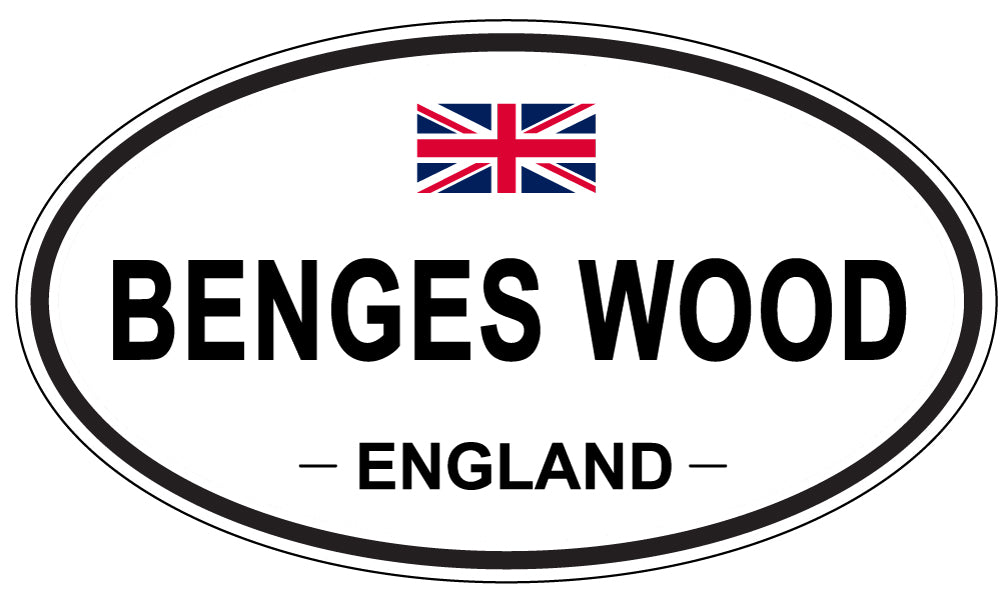BENGES WOOD, ENGLAND - Oval Sticker