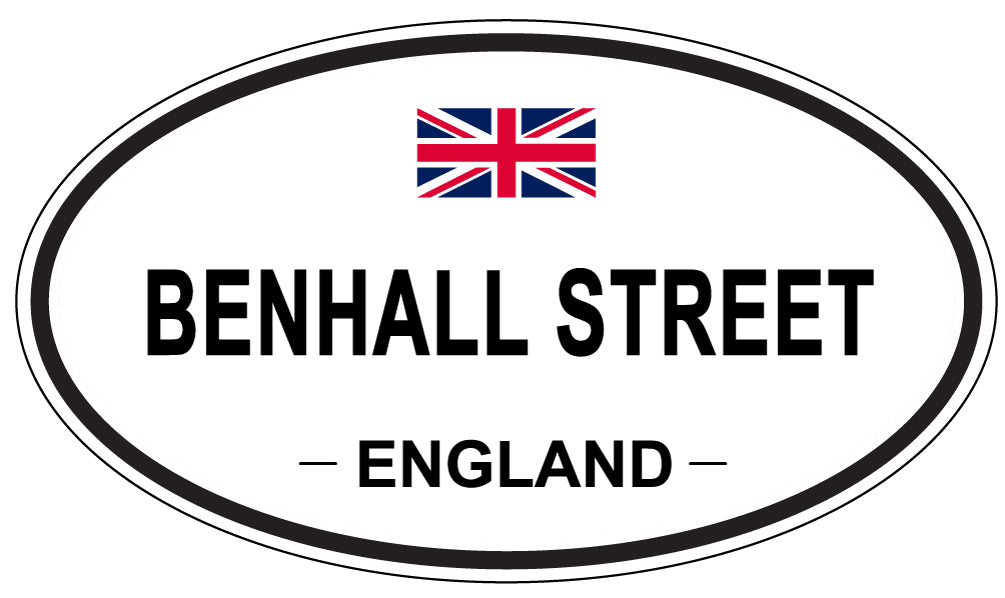 BENHALL STREET, ENGLAND - Oval Sticker