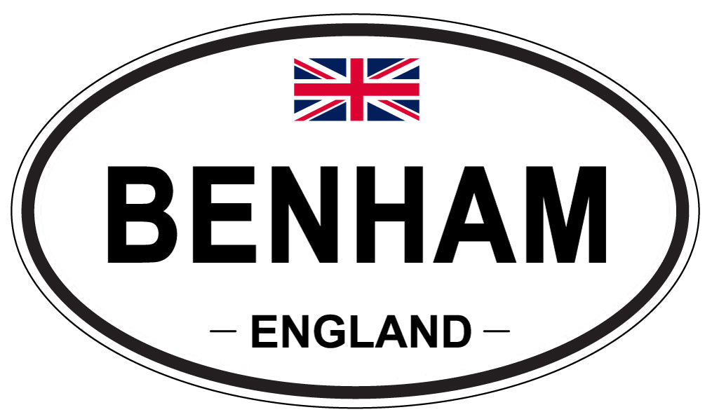 BENHAM, ENGLAND - Oval Sticker