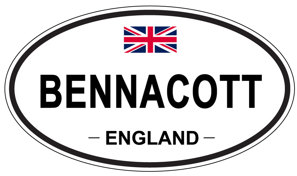 BENNACOTT, ENGLAND - Oval Sticker