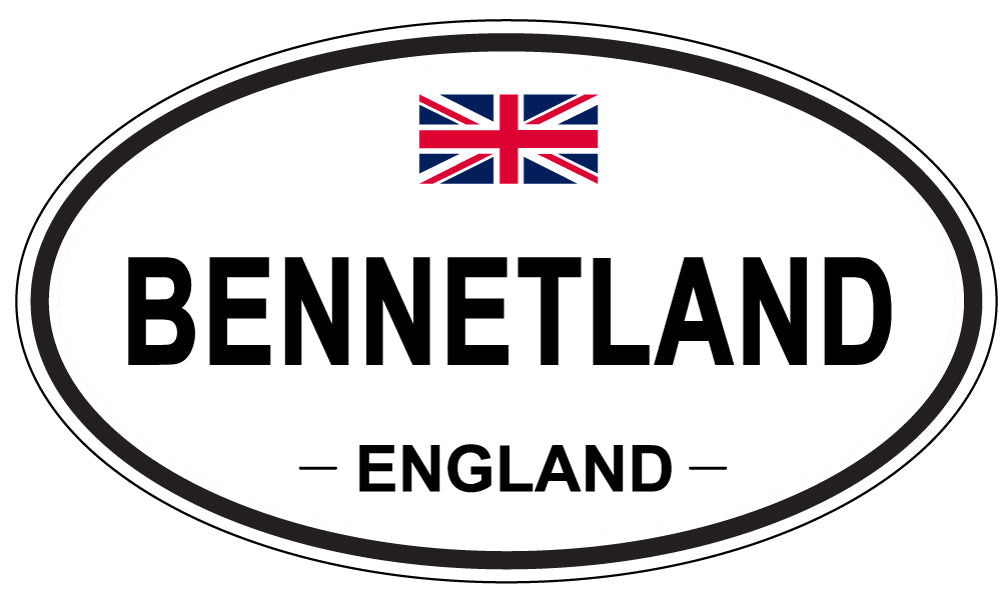 BENNETLAND, ENGLAND - Oval Sticker