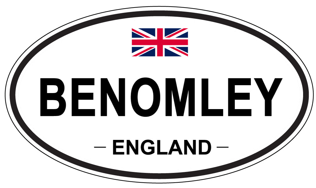 BENOMLEY, ENGLAND - Oval Sticker