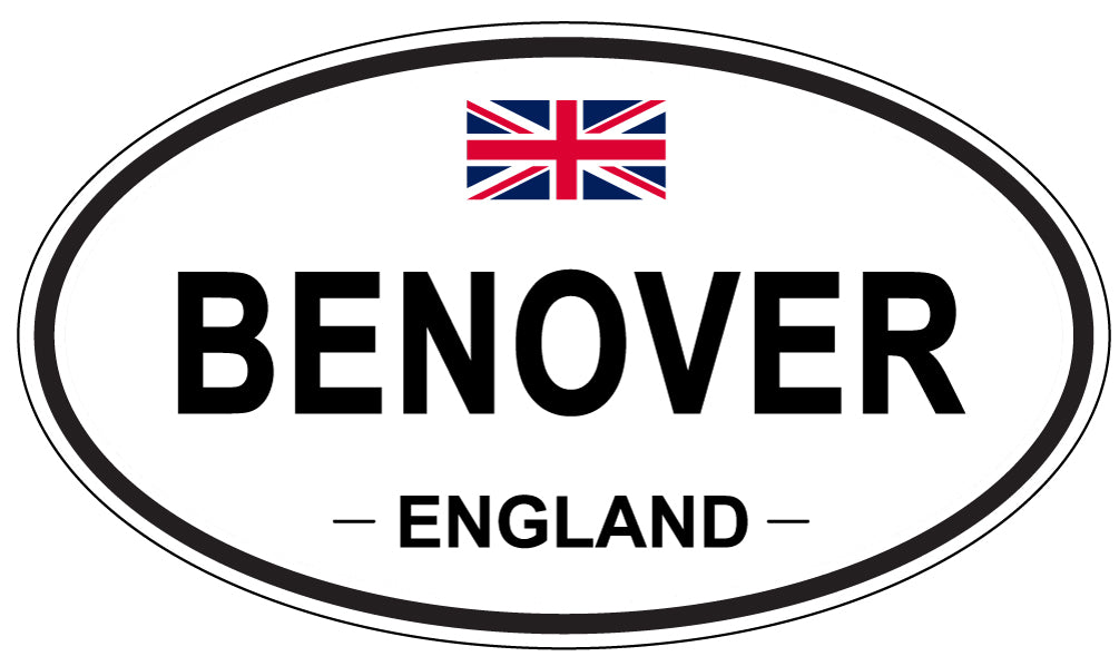 BENOVER, ENGLAND - Oval Sticker