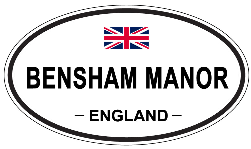 BENSHAM MANOR, ENGLAND - Oval Sticker