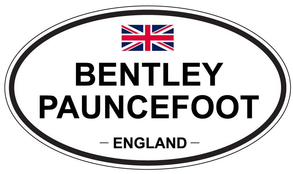 BENTLEY PAUNCEFOOT, ENGLAND - Oval Sticker