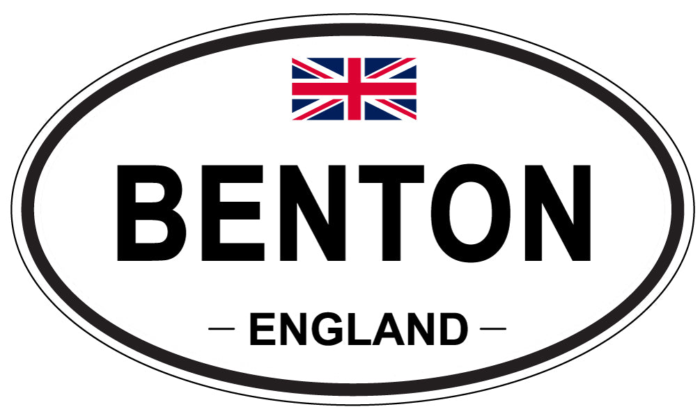 BENTON, ENGLAND - Oval Sticker