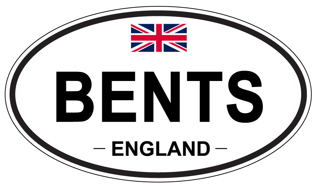 BENTS, ENGLAND - Oval Sticker
