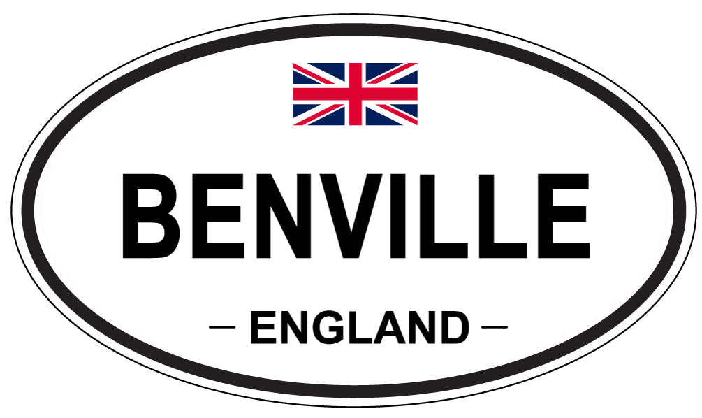 BENVILLE, ENGLAND - Oval Sticker