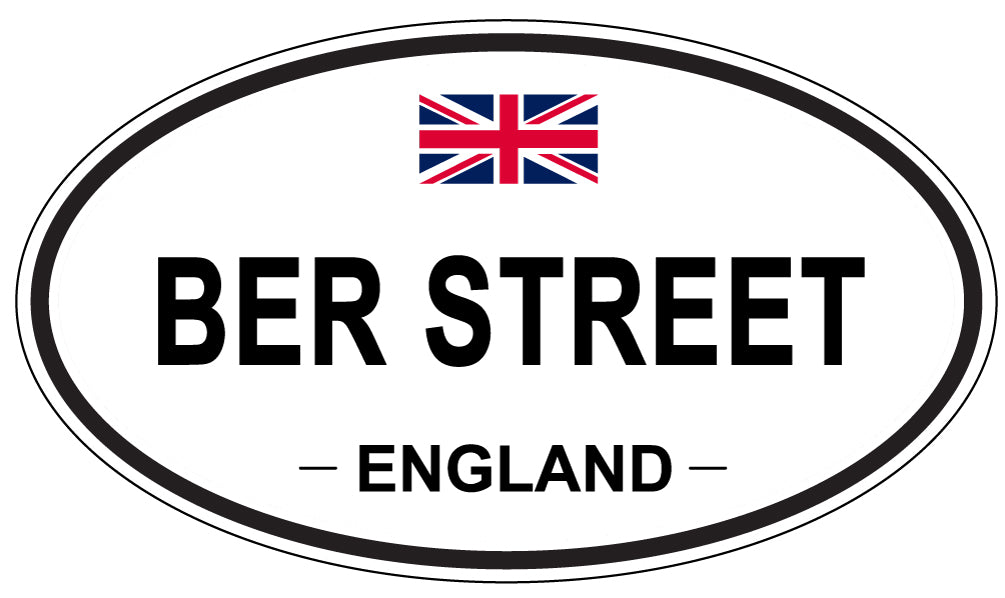 BER STREET, ENGLAND - Oval Sticker