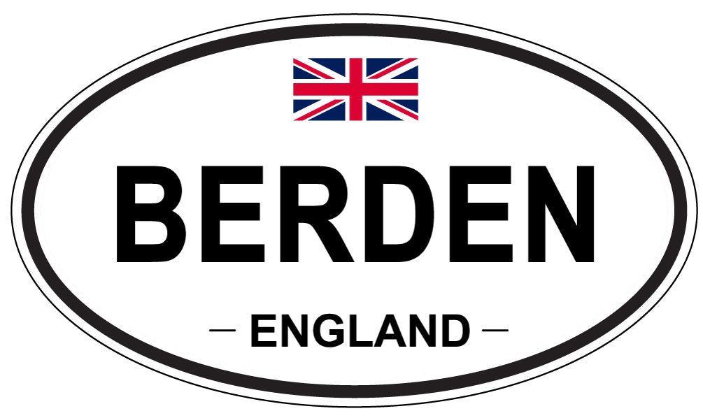 BERDEN, ENGLAND - Oval Sticker