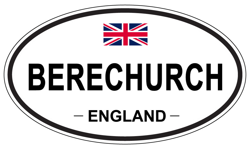 BERECHURCH, ENGLAND - Oval Sticker