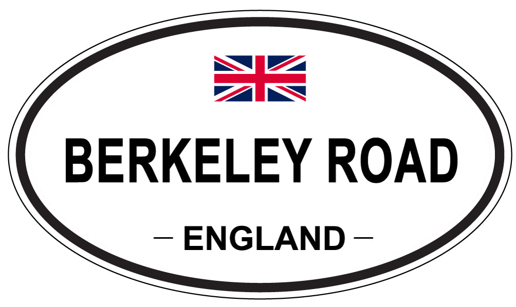 BERKELEY ROAD, ENGLAND - Oval Sticker