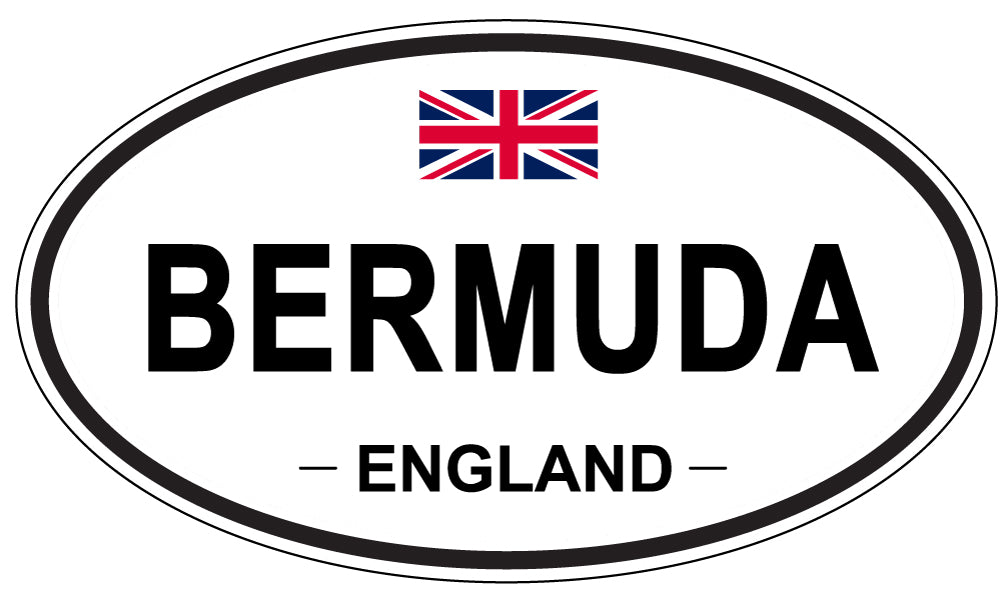 BERMUDA, ENGLAND - Oval Sticker
