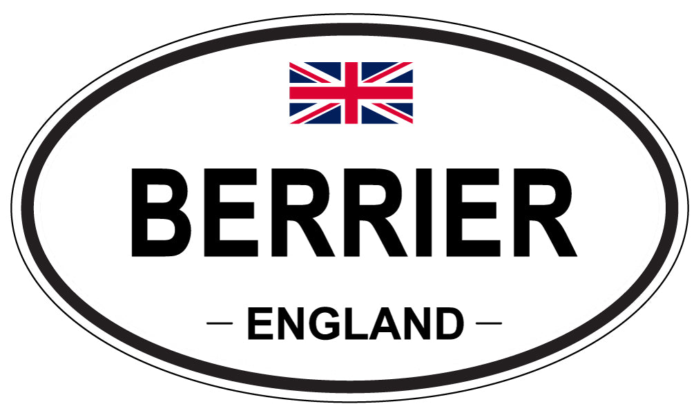 BERRIER, ENGLAND - Oval Sticker