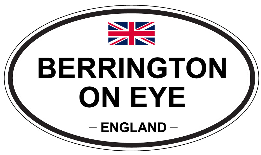 BERRINGTON ON EYE, ENGLAND - Oval Sticker