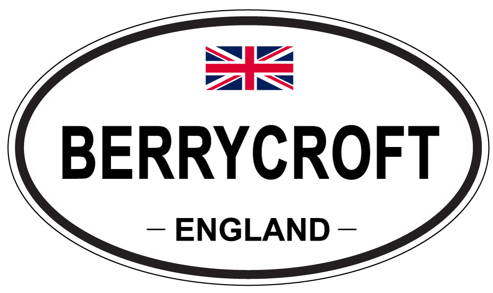 BERRYCROFT, ENGLAND - Oval Sticker