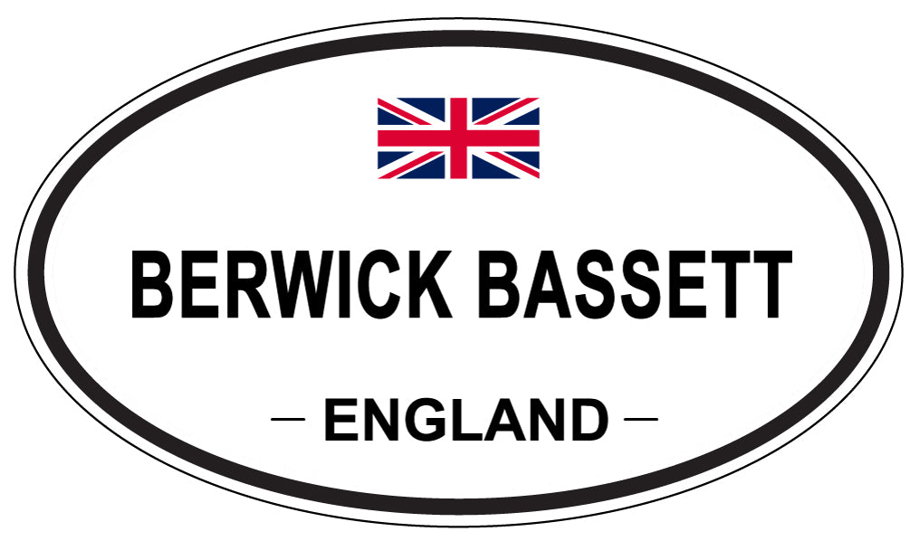 BERWICK BASSETT, ENGLAND - Oval Sticker