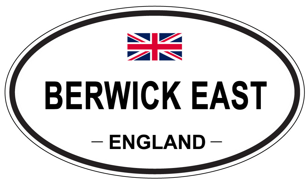 BERWICK EAST, ENGLAND - Oval Sticker