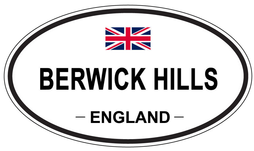 BERWICK HILLS, ENGLAND - Oval Sticker