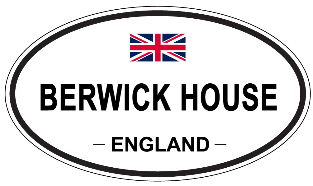 BERWICK HOUSE, ENGLAND - Oval Sticker
