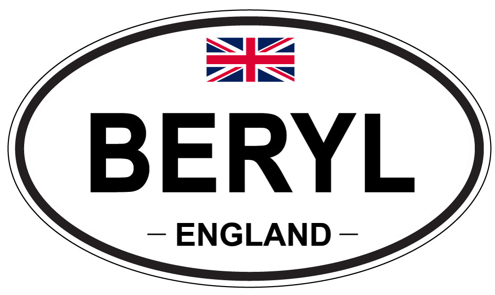 BERYL, ENGLAND - Oval Sticker