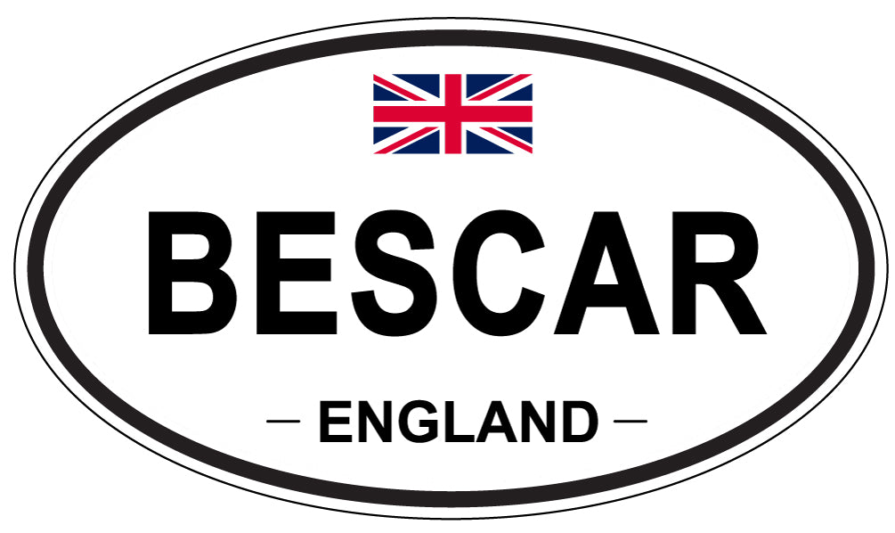 BESCAR, ENGLAND - Oval Sticker
