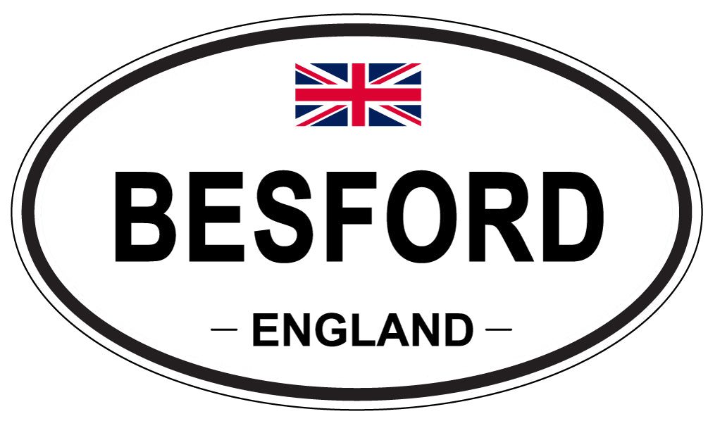 BESFORD, ENGLAND - Oval Sticker