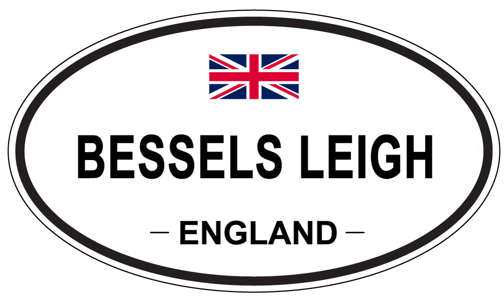BESSELS LEIGH, ENGLAND - Oval Sticker