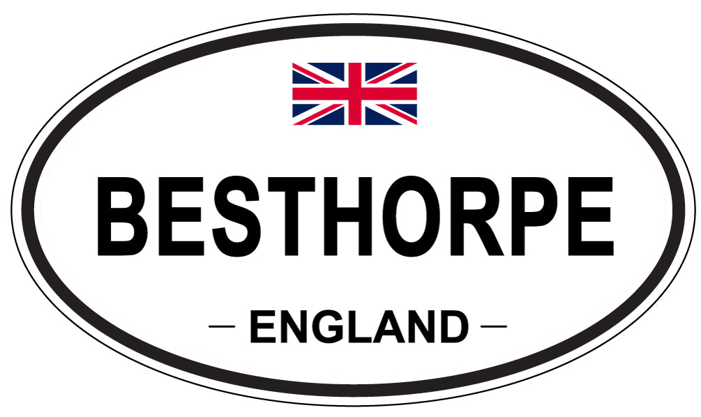 BESTHORPE, ENGLAND - Oval Sticker