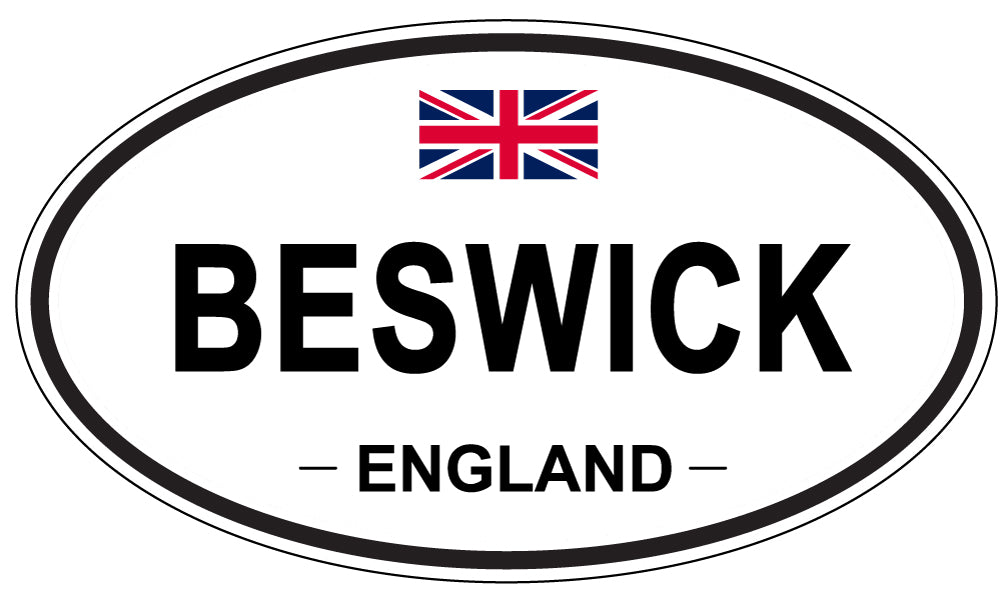 BESWICK, ENGLAND - Oval Sticker