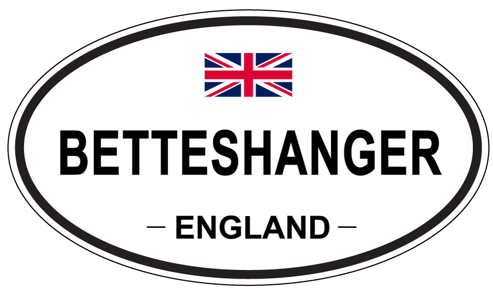 BETTESHANGER, ENGLAND - Oval Sticker