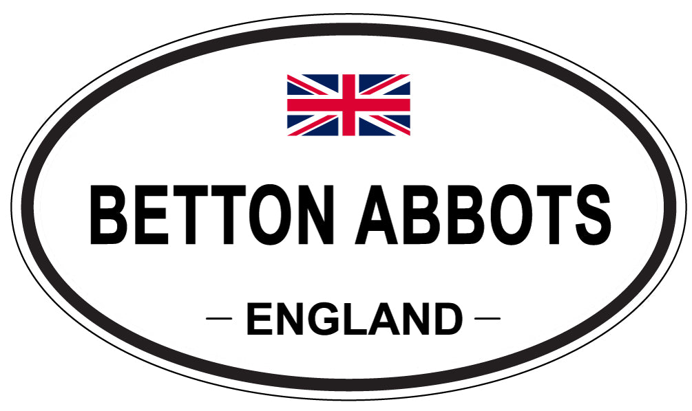 BETTON ABBOTS, ENGLAND - Oval Sticker