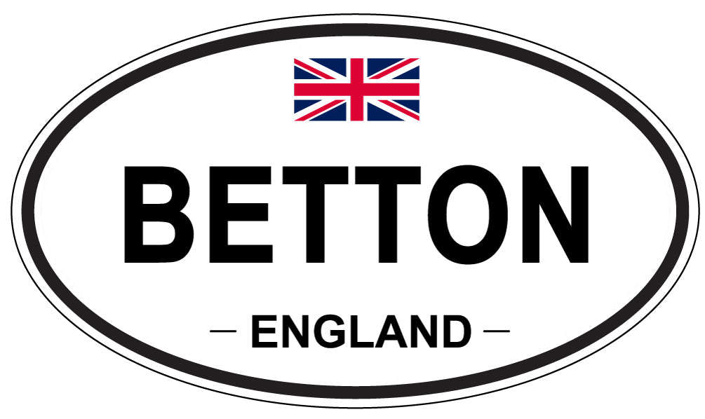 BETTON, ENGLAND - Oval Sticker