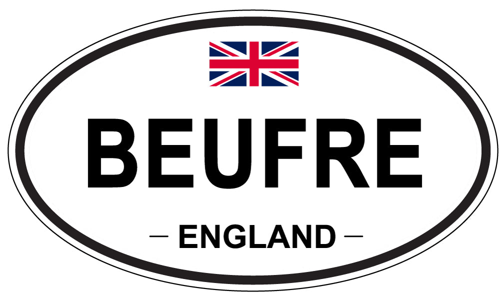 BEUFRE, ENGLAND - Oval Sticker