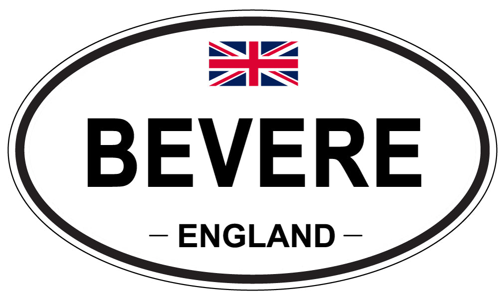 BEVERE, ENGLAND - Oval Sticker